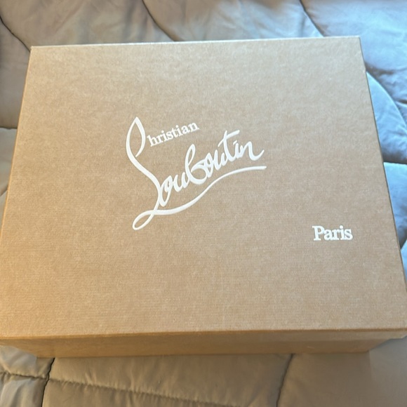 Lightly used men’s Christian Louboutins high tops size 46 navy & silver. - Picture 9 of 10